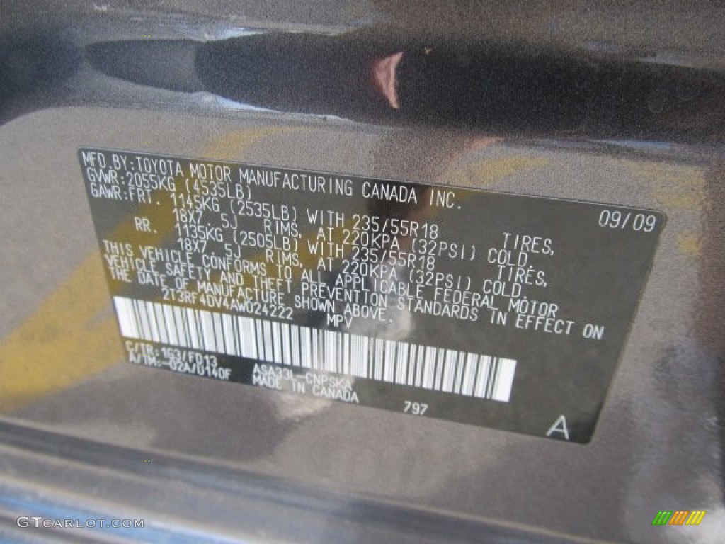 2010 Toyota RAV4 Sport 4WD 1G3 Photo #56307117
