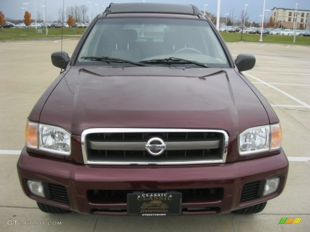 2003 Pathfinder LE 4x4 - Merlot Red Pearl / Charcoal photo #5