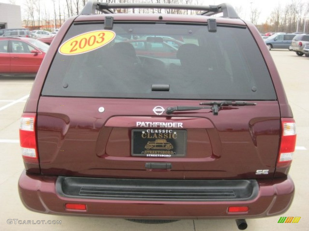 2003 Pathfinder LE 4x4 - Merlot Red Pearl / Charcoal photo #9