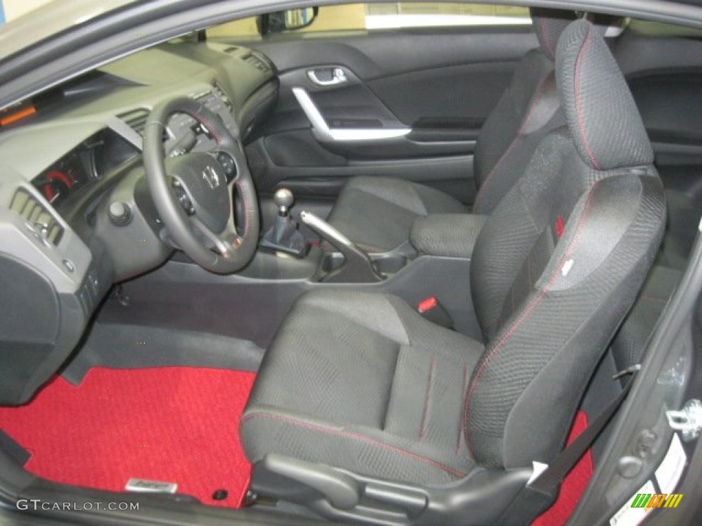 Black Interior 2012 Honda Civic Si Coupe Photo #56308485