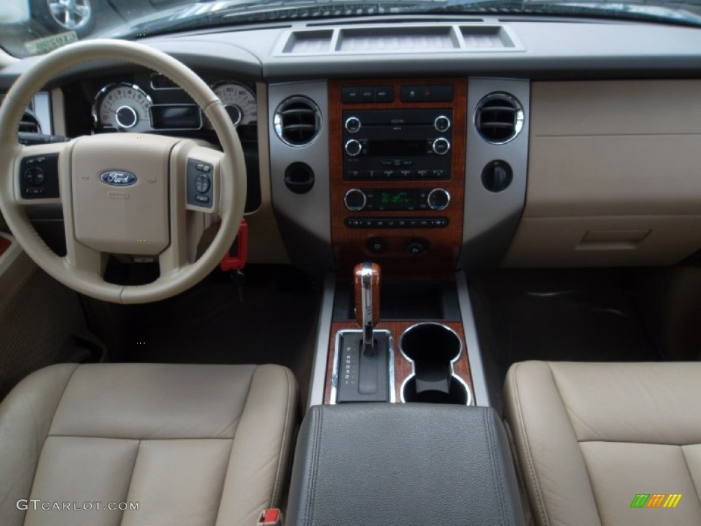 2008 Ford Expedition EL Eddie Bauer Charcoal Black/Camel Dashboard Photo #56311488