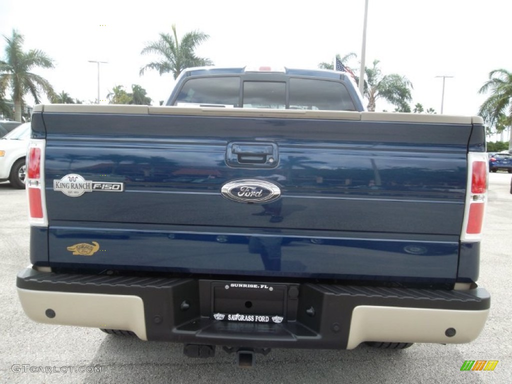 2009 F150 King Ranch SuperCrew 4x4 - Dark Blue Pearl Metallic / Chaparral Leather/Camel photo #7