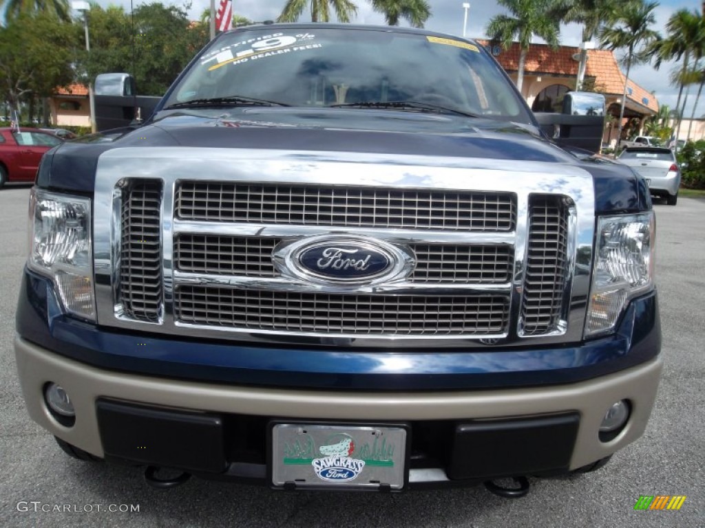2009 F150 King Ranch SuperCrew 4x4 - Dark Blue Pearl Metallic / Chaparral Leather/Camel photo #15