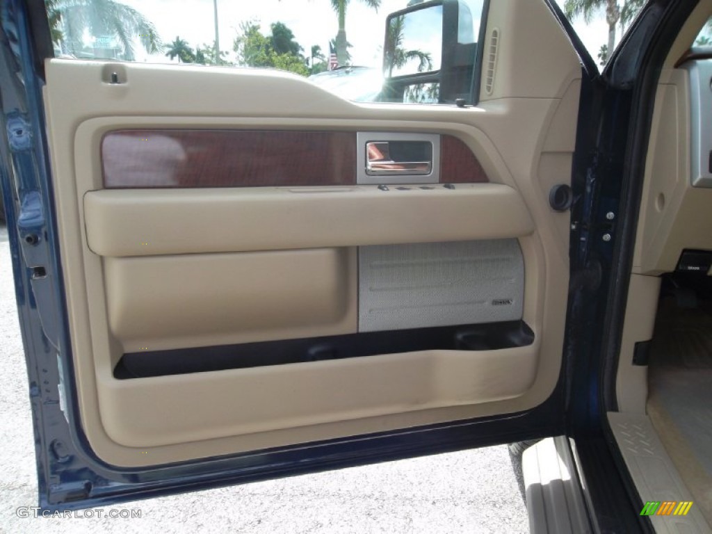 2009 F150 King Ranch SuperCrew 4x4 - Dark Blue Pearl Metallic / Chaparral Leather/Camel photo #16