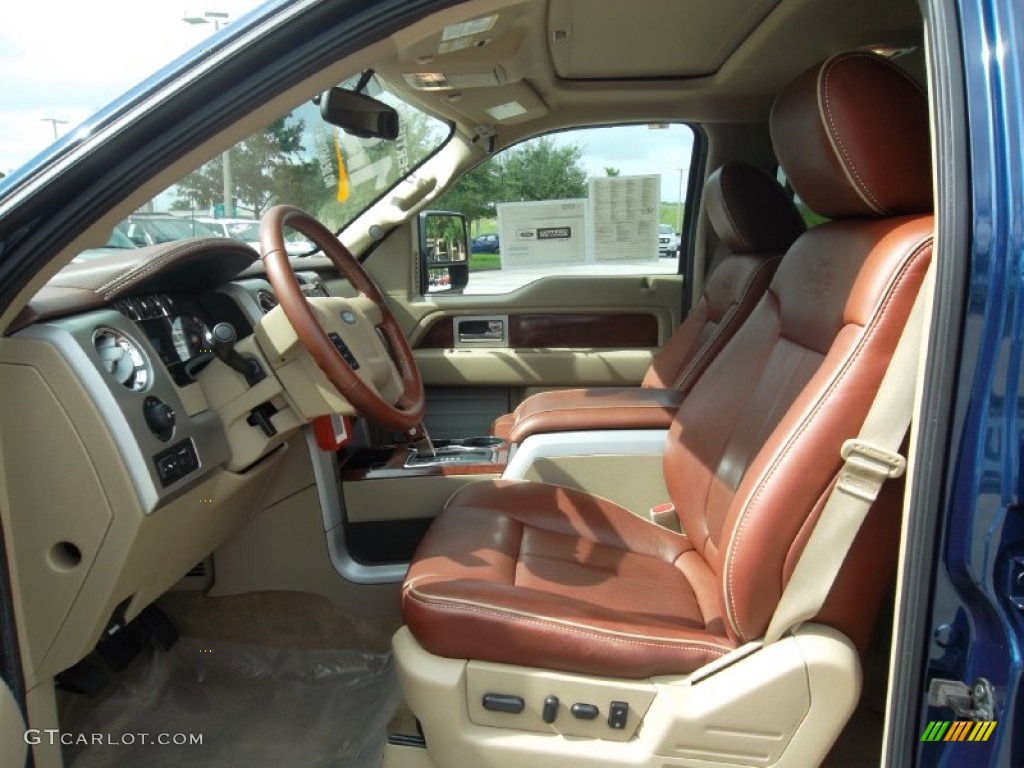 2009 F150 King Ranch SuperCrew 4x4 - Dark Blue Pearl Metallic / Chaparral Leather/Camel photo #17