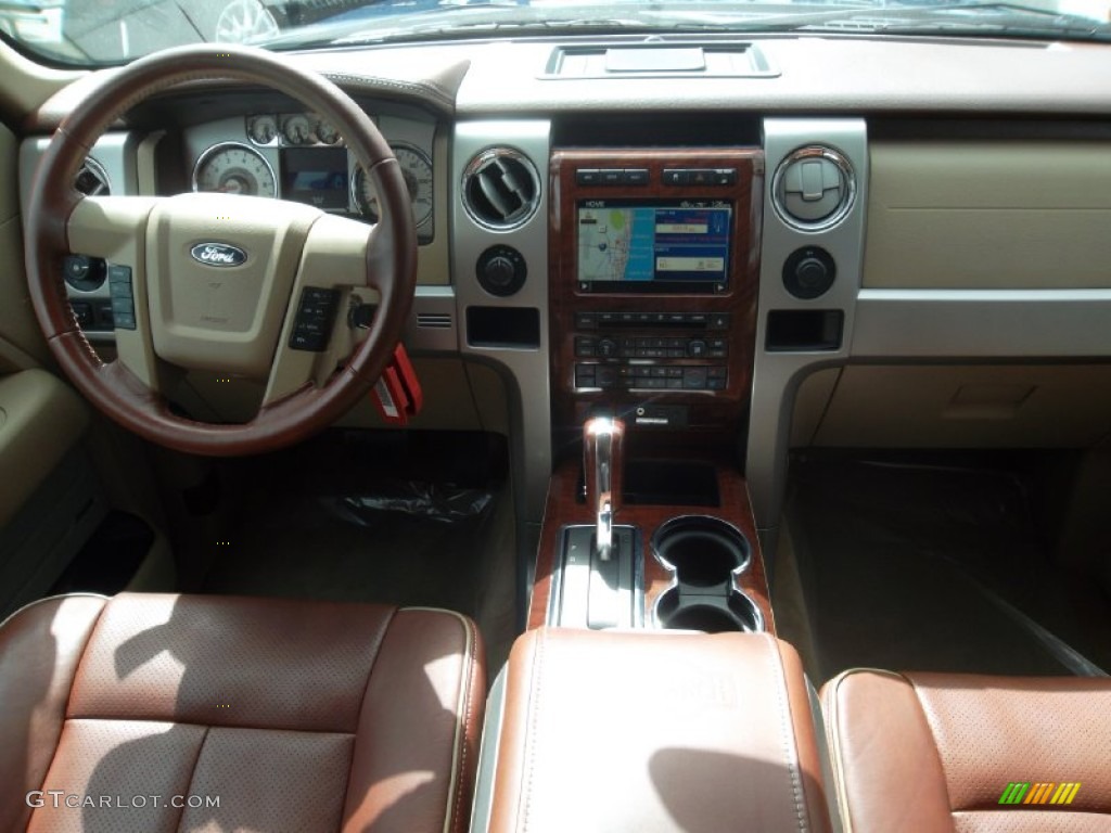 2009 F150 King Ranch SuperCrew 4x4 - Dark Blue Pearl Metallic / Chaparral Leather/Camel photo #27