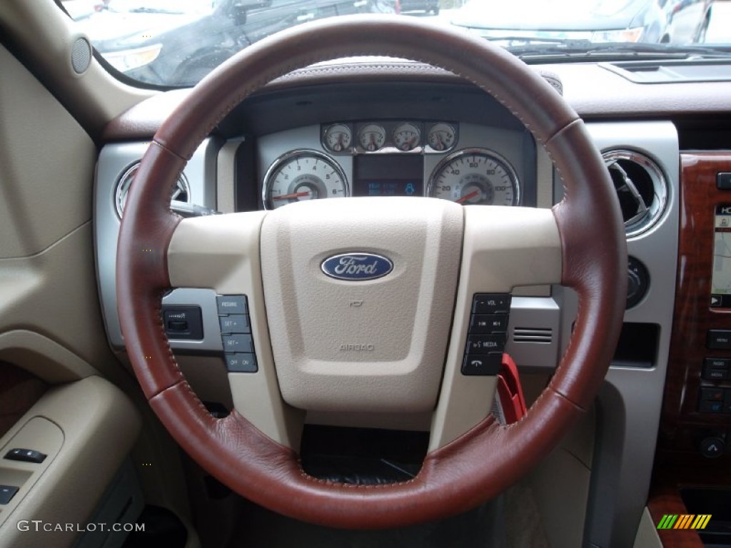 2009 F150 King Ranch SuperCrew 4x4 - Dark Blue Pearl Metallic / Chaparral Leather/Camel photo #31
