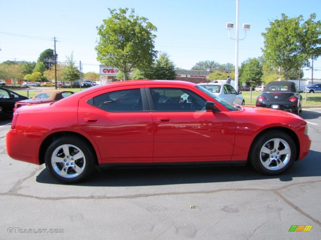 2007 Charger SXT - Inferno Red Crystal Pearl / Dark Slate Gray/Light Graystone photo #6