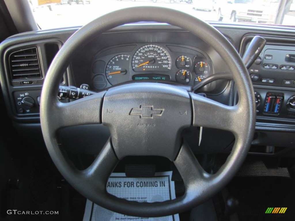 2006 Chevrolet Silverado 2500HD Crew Cab 4x4 Dark Charcoal Steering Wheel Photo #56313501