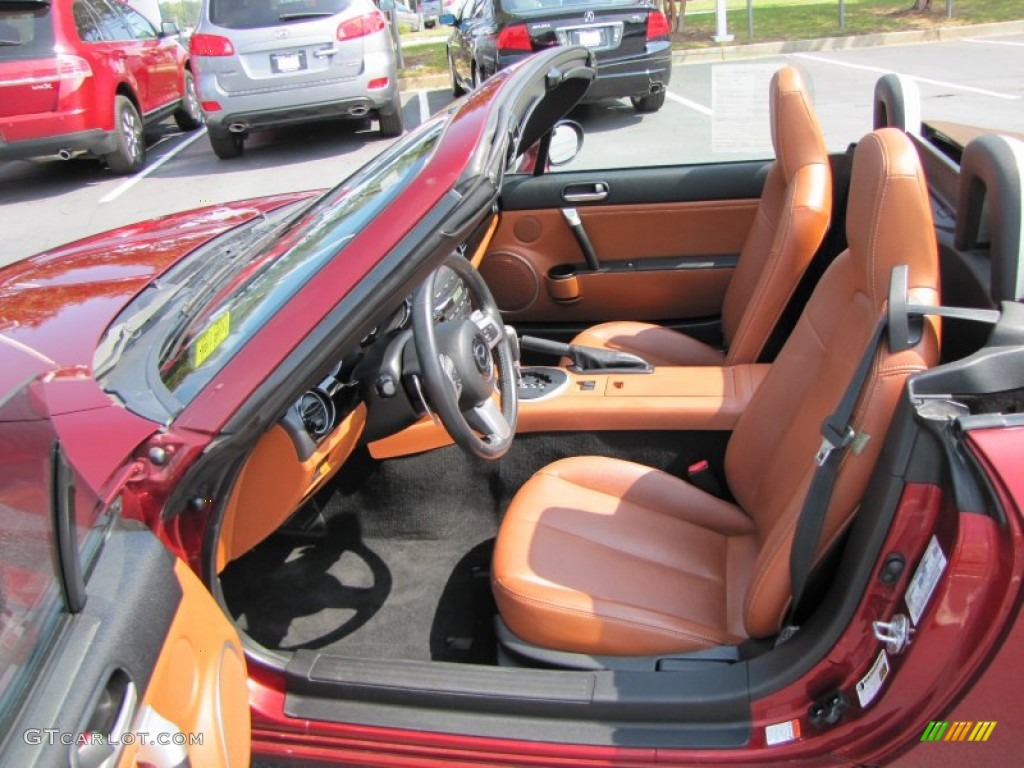 Tan Interior 2007 Mazda MX-5 Miata Grand Touring Roadster Photo #56313726