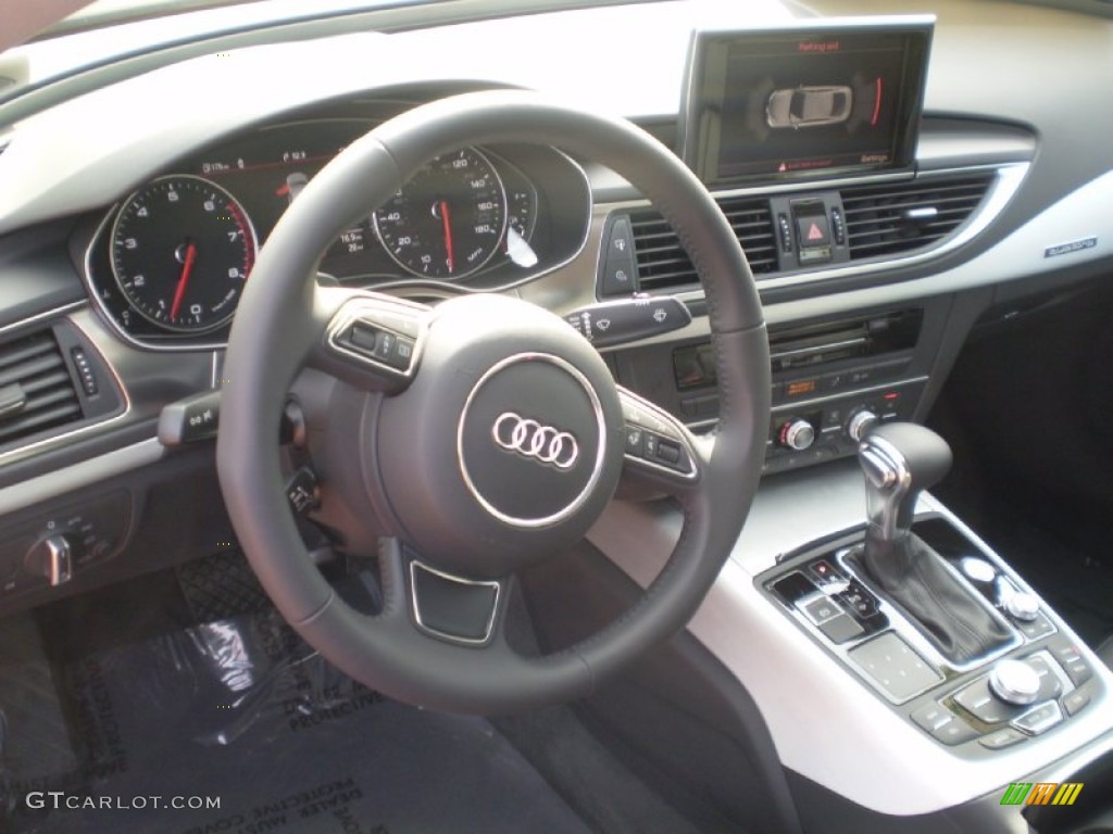 2012 Audi A7 3.0T quattro Premium Black Dashboard Photo #56315274