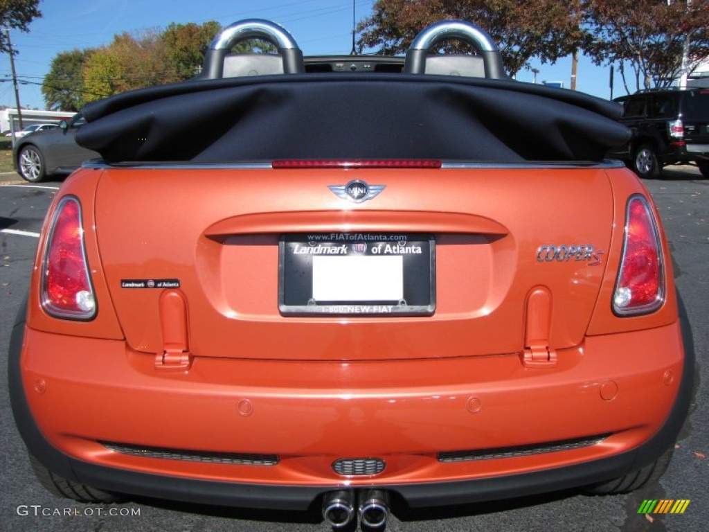 2006 Cooper S Convertible - Hot Orange Metallic / Black/Panther Black photo #4