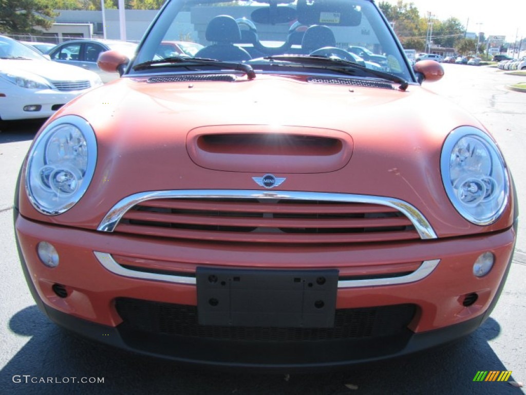 2006 Cooper S Convertible - Hot Orange Metallic / Black/Panther Black photo #8