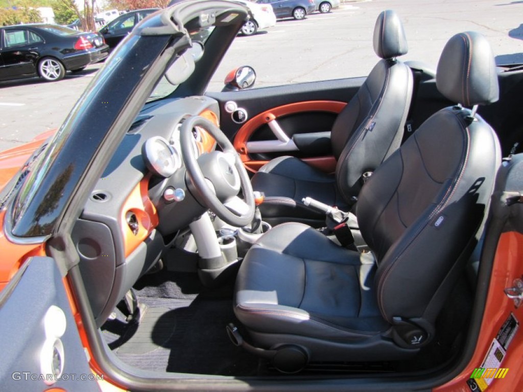 2006 Cooper S Convertible - Hot Orange Metallic / Black/Panther Black photo #10