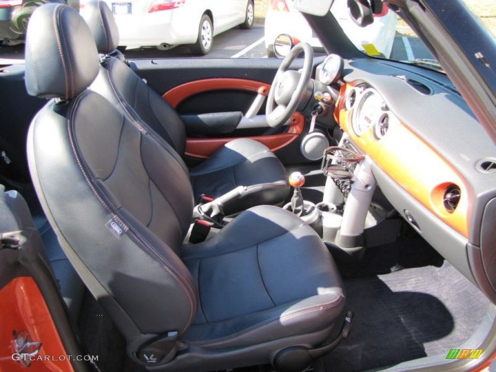 2006 Cooper S Convertible - Hot Orange Metallic / Black/Panther Black photo #14