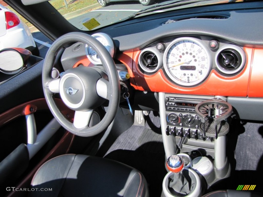 2006 Cooper S Convertible - Hot Orange Metallic / Black/Panther Black photo #15