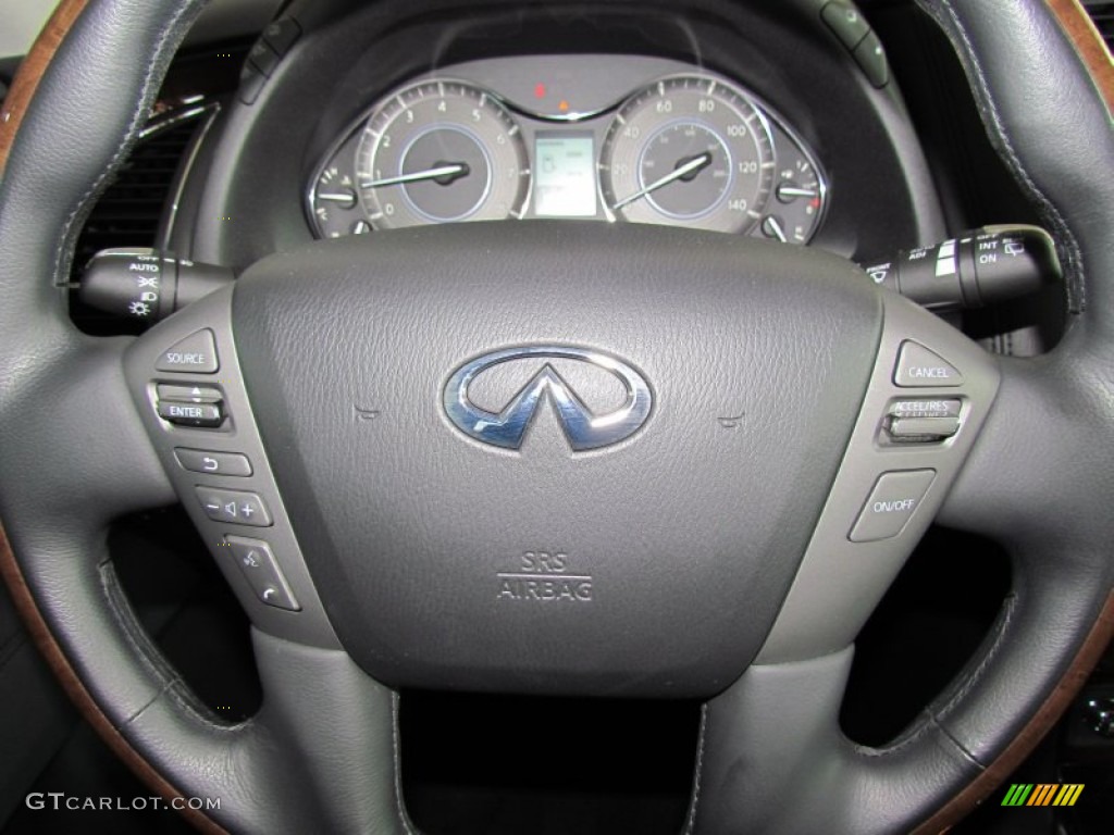 2011 Infiniti QX 56 Graphite Steering Wheel Photo #56317839