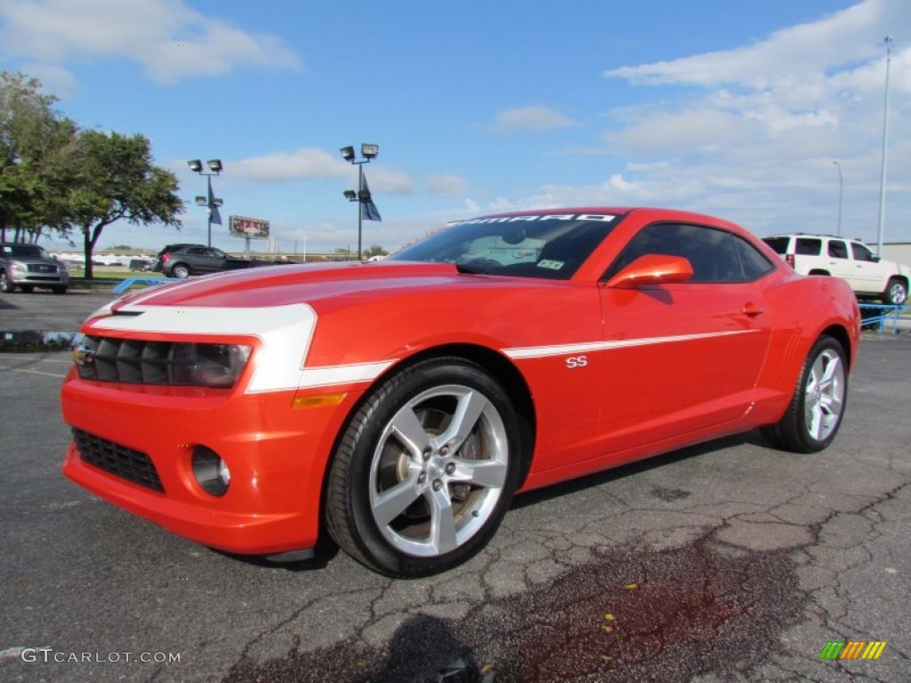 Inferno Orange Metallic 2010 Chevrolet Camaro SS Coupe Exterior Photo #56318322