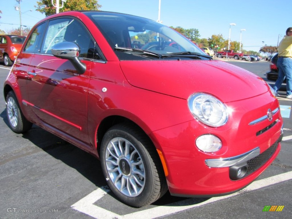 Rosso Brillante (Red) 2012 Fiat 500 c cabrio Lounge Exterior Photo #56319420