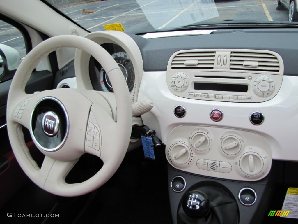 2012 Fiat 500 c cabrio Pop Tessuto Rosso/Avorio (Red/Ivory) Dashboard Photo #56319864