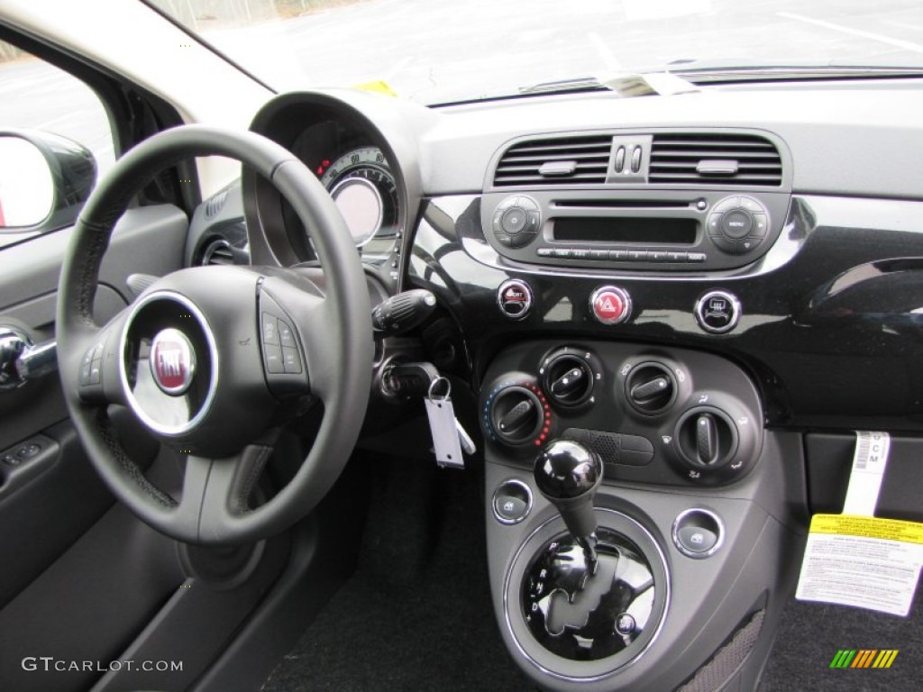 2012 Fiat 500 Pop Tessuto Grigio/Nero (Grey/Black) Dashboard Photo #56320107