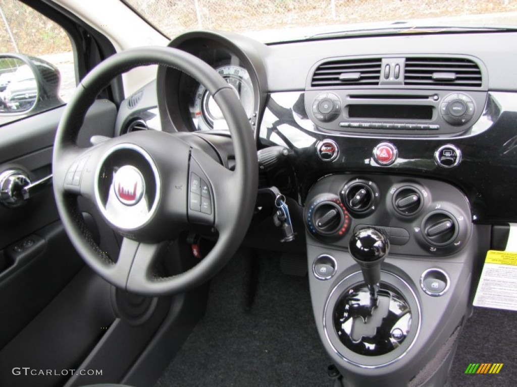 2012 Fiat 500 Pop Tessuto Grigio/Nero (Grey/Black) Dashboard Photo #56320227