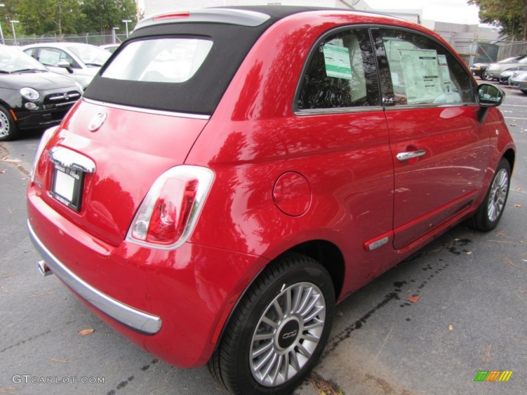Rosso Brillante (Red) 2012 Fiat 500 c cabrio Lounge Exterior Photo #56320275