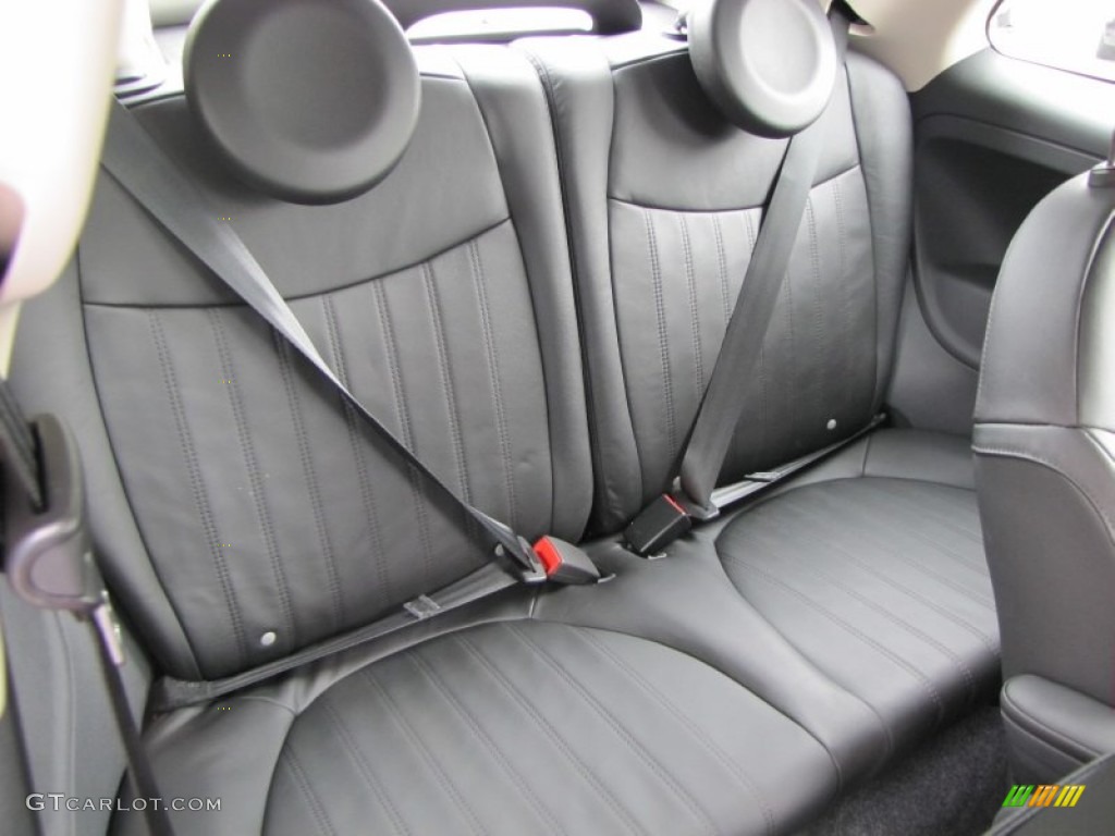 Pelle Nera/Nera (Black/Black) Interior 2012 Fiat 500 c cabrio Lounge Photo #56320341