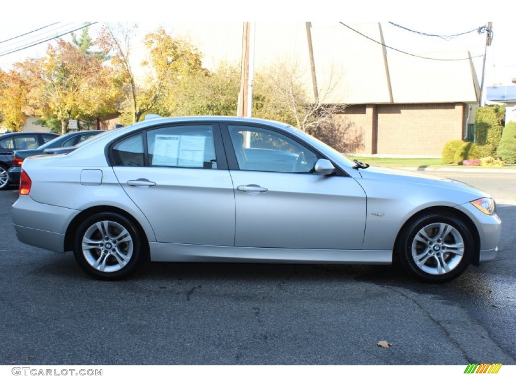 2008 3 Series 328xi Sedan - Titanium Silver Metallic / Black photo #4