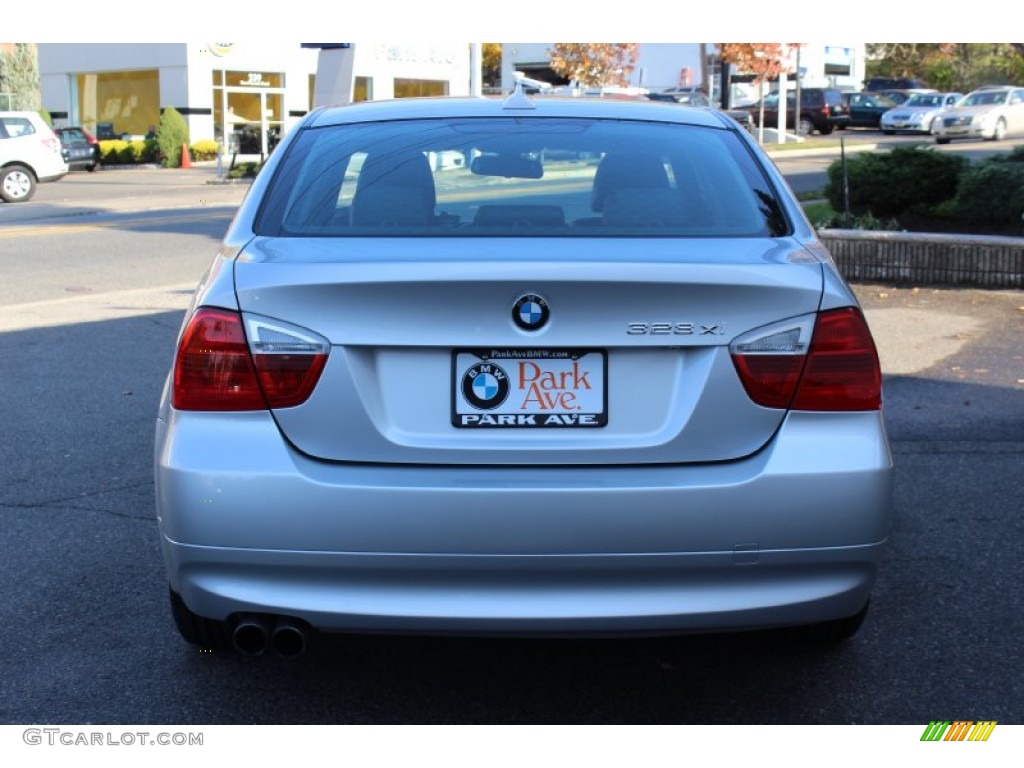 2008 3 Series 328xi Sedan - Titanium Silver Metallic / Black photo #6