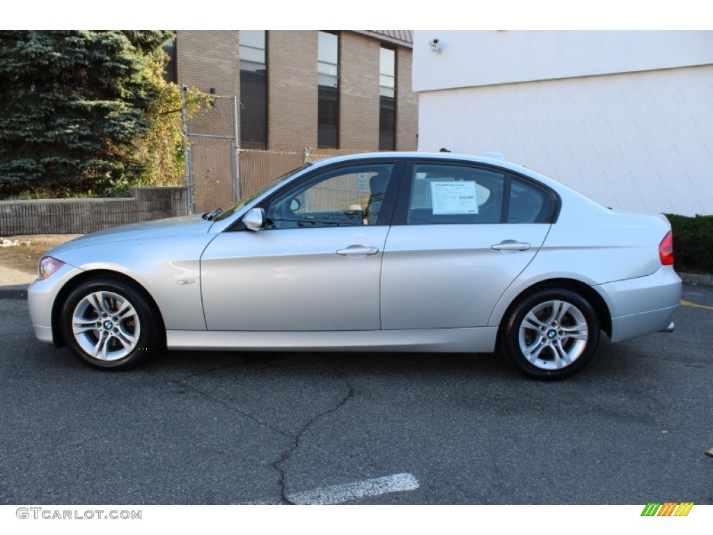 2008 3 Series 328xi Sedan - Titanium Silver Metallic / Black photo #8