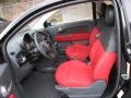 Tessuto Rosso/Nero (Red/Black) Interior Photo for 2012 Fiat 500 #56320446