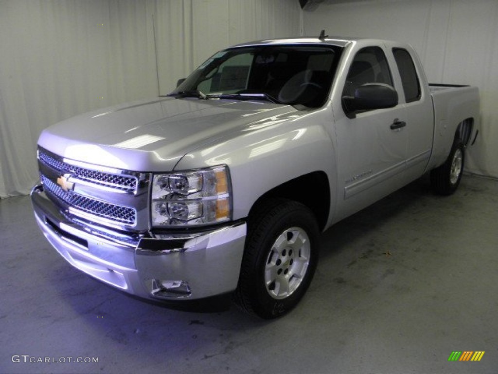 2012 Silverado 1500 LT Extended Cab - Silver Ice Metallic / Ebony photo #3