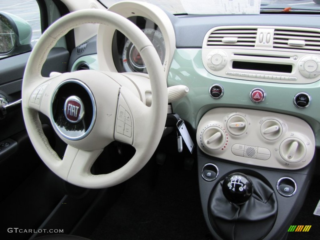 2012 Fiat 500 Pop Tessuto Marrone/Avorio (Brown/Ivory) Dashboard Photo #56320699