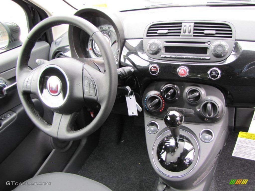 2012 Fiat 500 Pop Tessuto Grigio/Nero (Grey/Black) Dashboard Photo #56320823
