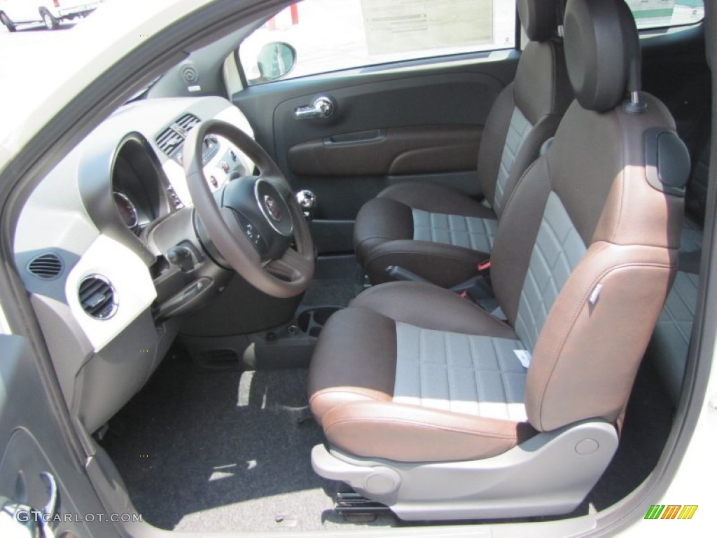 Sport Tessuto Marrone/Nero (Brown/Black) Interior 2012 Fiat 500 Sport Photo #56321529