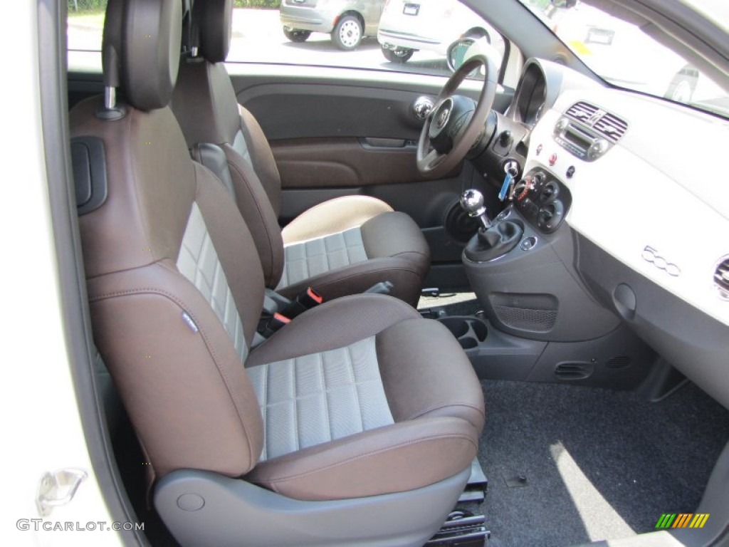 Sport Tessuto Marrone/Nero (Brown/Black) Interior 2012 Fiat 500 Sport Photo #56321558