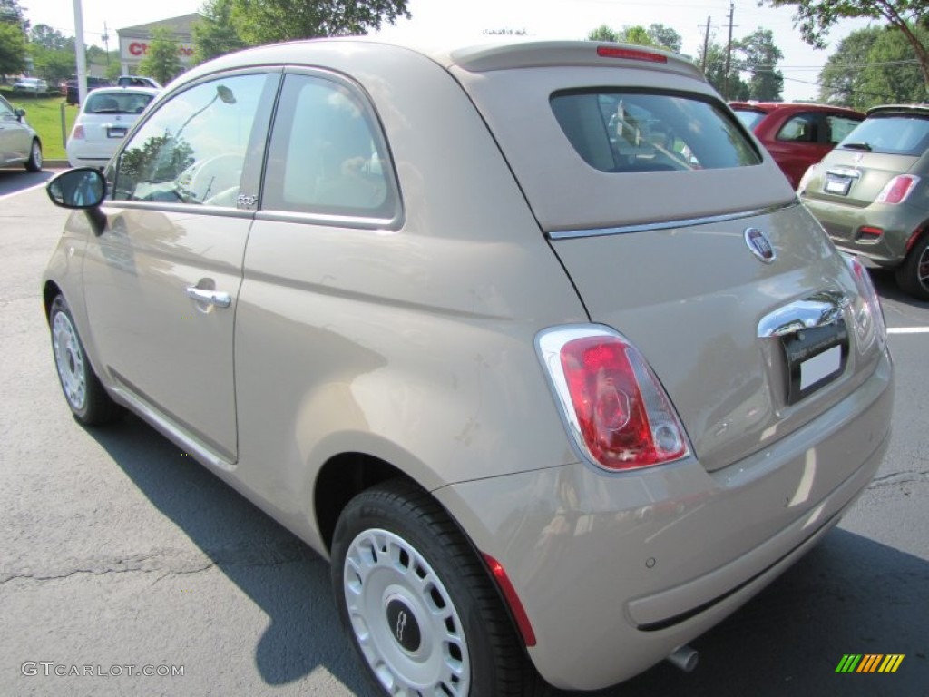 2012 500 c cabrio Pop - Mocha Latte (Light Brown) / Tessuto Marrone/Avorio (Brown/Ivory) photo #2