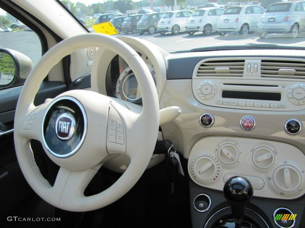 2012 Fiat 500 c cabrio Pop Tessuto Marrone/Avorio (Brown/Ivory) Dashboard Photo #56321950