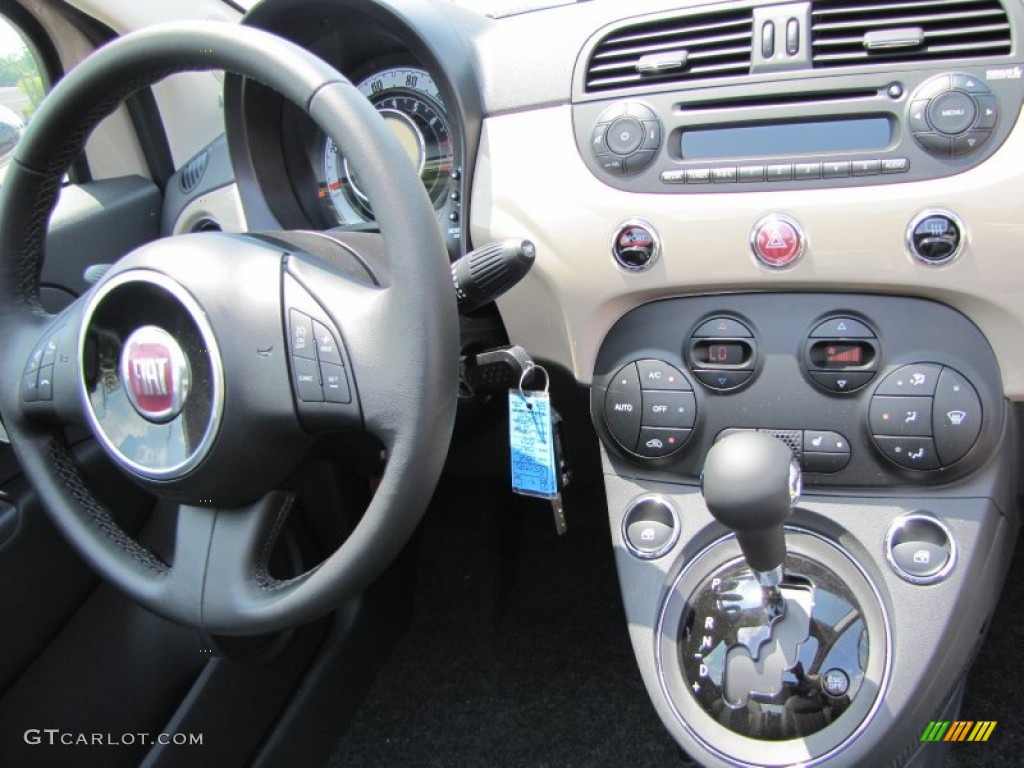 2012 Fiat 500 c cabrio Lounge Pelle Nera/Nera (Black/Black) Dashboard Photo #56322085