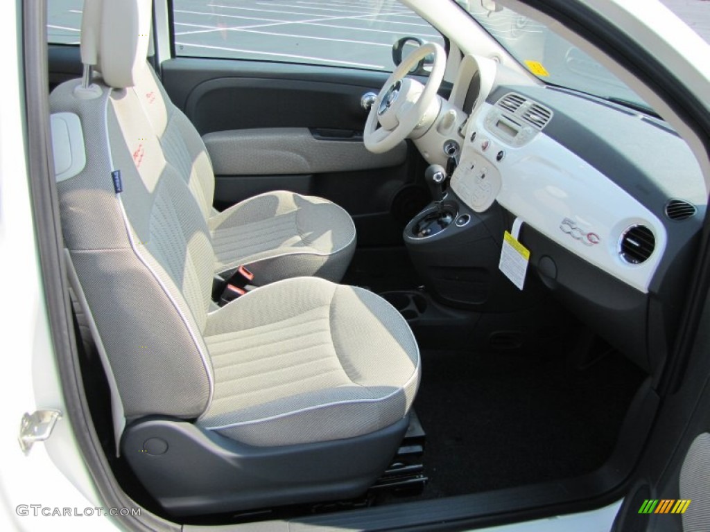 Tessuto Avorio-Nero/Avorio (Ivory-Black/Ivory) Interior 2012 Fiat 500 c cabrio Lounge Photo #56322319
