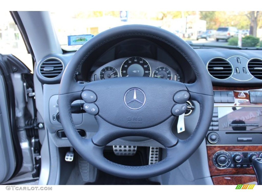 2006 Mercedes-Benz CLK 350 Cabriolet Ash Steering Wheel Photo #56322520