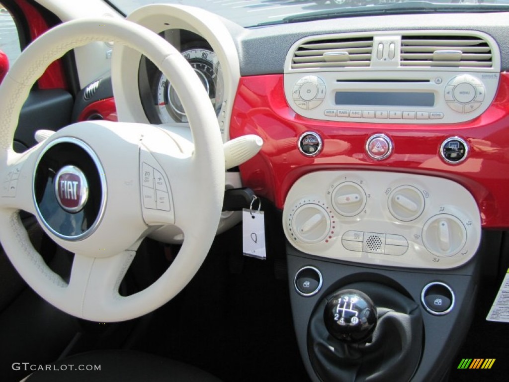 2012 Fiat 500 c cabrio Pop Tessuto Marrone/Avorio (Brown/Ivory) Dashboard Photo #56322688
