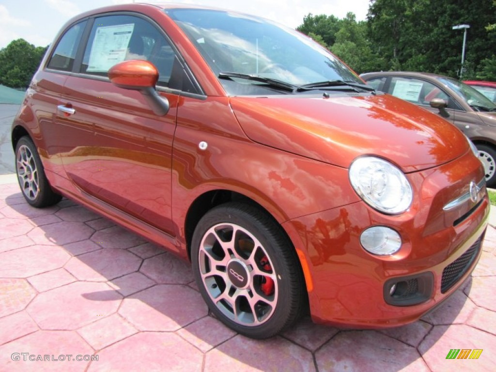 Rame (Copper Orange) 2012 Fiat 500 Sport Exterior Photo #56323019