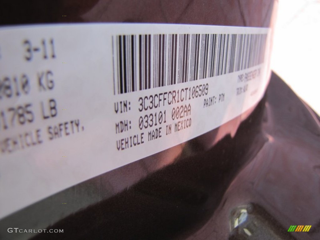 2012 500 Color Code PTM for Espresso (Brown) Photo #56323213