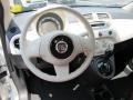 2012 Fiat 500 Tessuto Rosso/Avorio (Red/Ivory) Interior Steering Wheel Photo