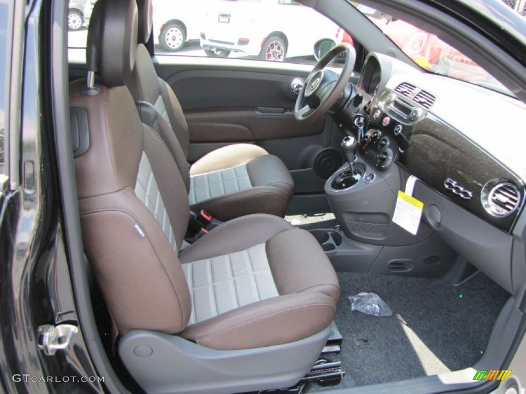 Sport Tessuto Marrone/Nero (Brown/Black) Interior 2012 Fiat 500 Sport Photo #56323640
