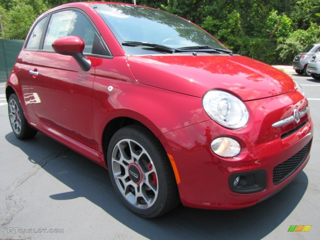 Rosso Brillante (Red) 2012 Fiat 500 Sport Exterior Photo #56323829