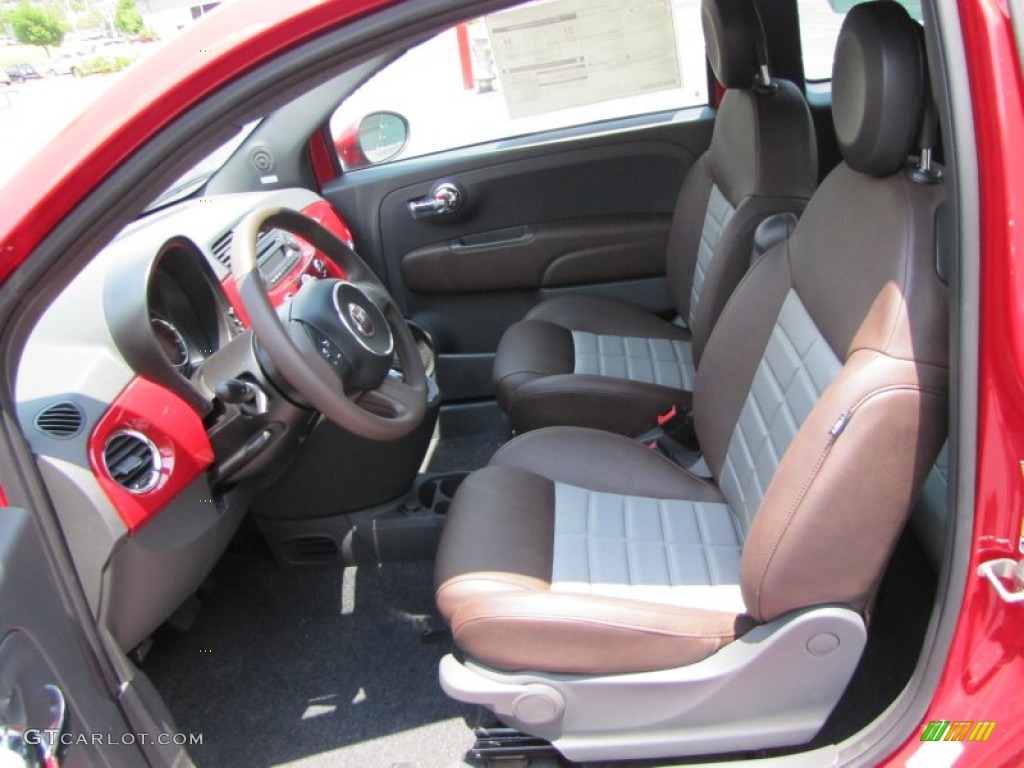 Sport Tessuto Marrone/Nero (Brown/Black) Interior 2012 Fiat 500 Sport Photo #56323847