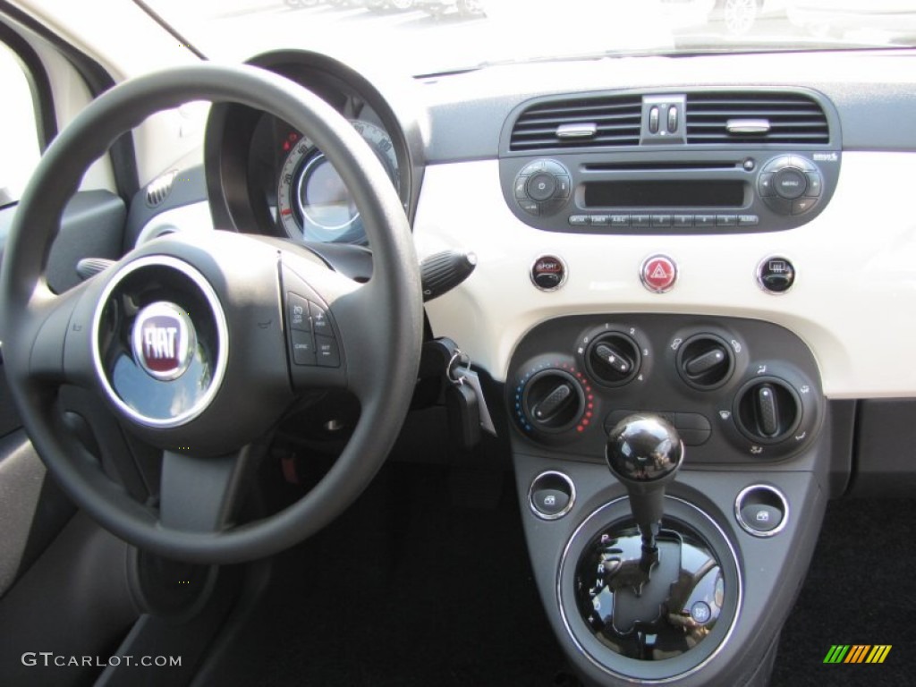 2012 Fiat 500 Pop Tessuto Grigio/Nero (Grey/Black) Dashboard Photo #56323988